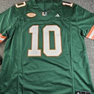 SALE! Miami Hurricanes Adidas #10 Malachi Toney Stitched Jersey Size Medium